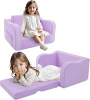 Sofá infantil plegable, cómodo sofá cama para niños pequeños, sofá cama 2 en 1 para esquina acogedora, habitación infantil, minisofá con función de dormir para niños y niñas, color verde - details 24