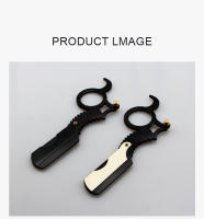 Navaja de afeitar plegable para el hogar, herramienta de corte de pelo de borde recto, cuchilla reemplazable para Barba y cejas - details 7