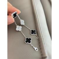Delicadas pulseras de trébol de cuatro hojas en oro de 14 quilates para mujer, joyería de flores de la suerte - details 10