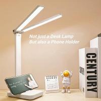 Lámpara de lectura de cabecera de escritorio plegable nocturna recargable por USB con Sensor táctil L ajustable, batería de 4000mAh, tres modos para - details 1