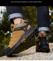 Zapatos de senderismo para hombre, botas de montaña al aire libre, escalada, otoño e invierno, zapatillas de goma - details 2