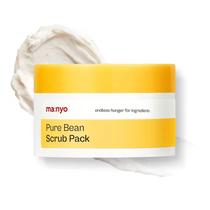 ma:nyo Pure Bean Scrub Pack Exfoliante facial diario, cuidado de los poros exfoliante suave (100 g/3,52 oz) - Hidratación y suavidad - 1