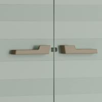 Caja de Almacenamiento de Resina Impermeable 2 Puertas, 4 Baldas Regulables en Altura - details 1