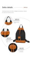 Mochila de cubo vintage para mujer, morral pequeño de viaje informal, resistente al agua, ligero - details 11