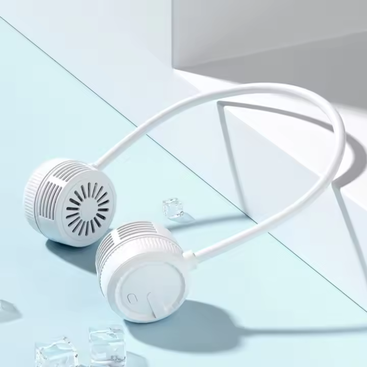 Ventilador de cuello, ventilador portátil sin aspas, ventilador plegable sin aspas de 1000 mAh, 3 velocidades y potencia de refrigeración mejorada, ventilador personal USB manos libres para helbres - 1