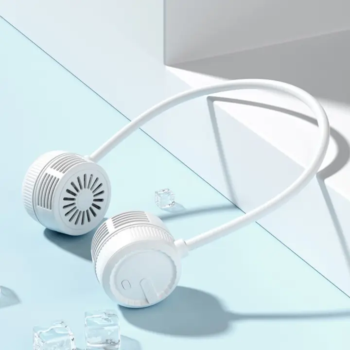 Ventilador de cuello, ventilador portátil sin aspas, ventilador plegable sin aspas de 1000 mAh, 3 velocidades y potencia de refrigeración mejorada, ventilador personal USB manos libres para helbres - 1