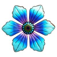 Escultura de decoración del hogar para interiores y exteriores, arte de hierro, colgante de pared, adorno de flores de Metal, artesanía de jardín - details 4