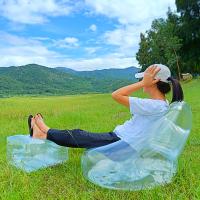 Silla de sol inflable portátil - material transparente de PVC, impermeable y duradero, fácil de montar, adecuado para acampar al aire libre y ocio en la playa, ideal para equipos de ocio al aire libre en verano, silla de sol de playa - details 6