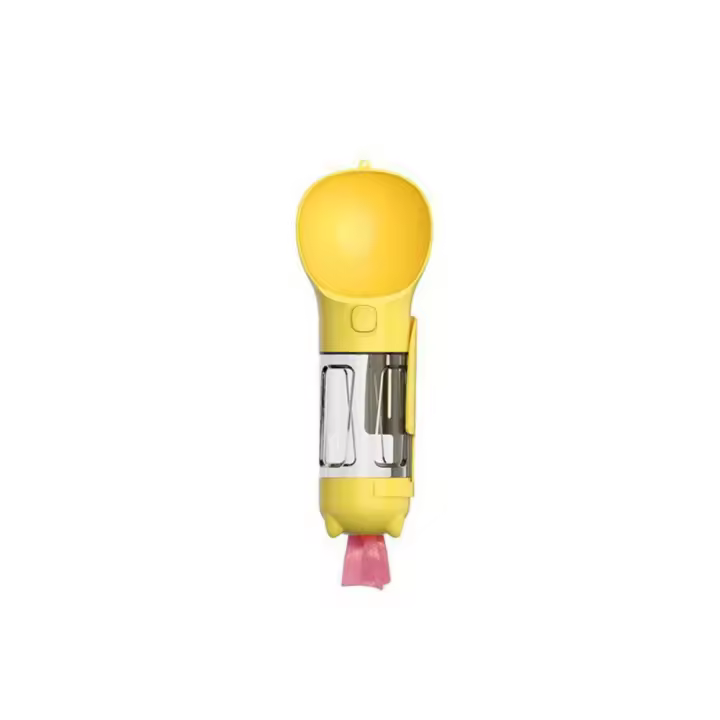 Dispensador de agua y comida para mascotas, 3 en 1, con bolsa de basura, caja y pala, botella de agua para perros, alimentador de comida para perros a prueba de fugas, 300/500ml - 1