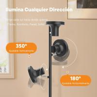 Lampara de Pie LED Regulable 36W 2500LM Lampara de Pie Salon con Mando a Distancia y Control Táctil, 4 Temperaturas de Color, 3 Luces Giratorias Luz de Pie para Salón, Habitación y Oficina - details 5