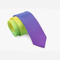 Corbata informal de 8cm con diseño de arcoíris, corbata estrecha, suave y colorida, ajustable, atada a mano, para hombre, Unisex - details 20