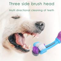 Cepillo de Dientes para Mascotas de 3 Lados Elimina el Mal aliento y la Pasta Dental - details 0