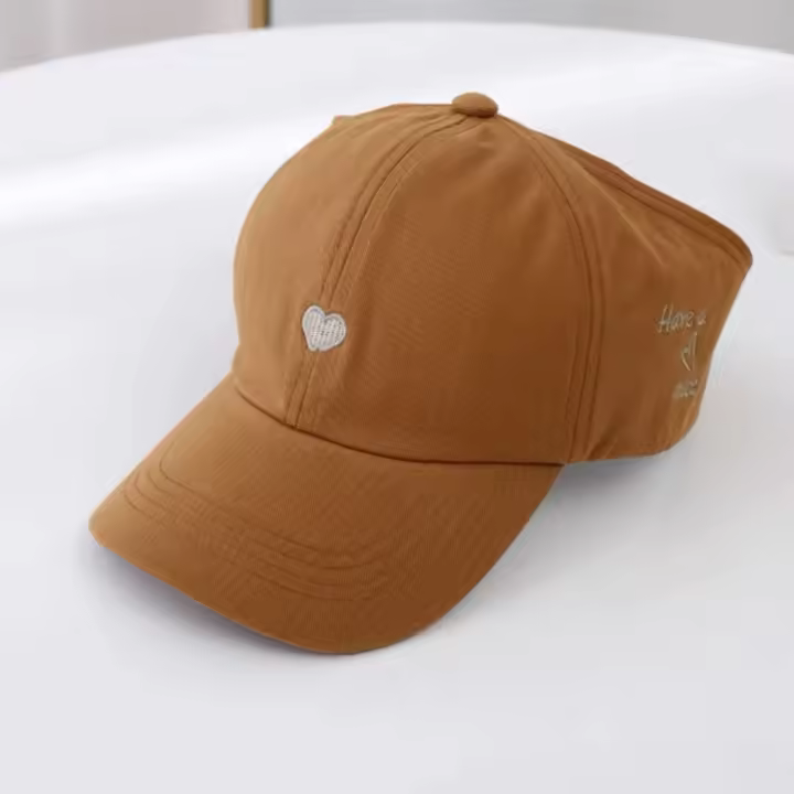 Sombrero de copa medio vacío de estilo coreano, sombrero sombreado, sombrero Anti-UV para el sol, sombrero para el sol para niños, sombrero de playa sin tapa con corazón de amor, sombrero con visera para niños - 1