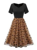 Elegante Vestido Largo con Volantes Retro Hepburn Estilo Vintage de los 50s-60s - details 7