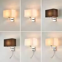 Lámparas de pared minimalistas modernas, iluminación LED E27 para sala de estar, dormitorio, cabecera, decoración de sombra de textura rectangular - details 0