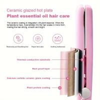 Mini plancha de pelo de cerámica, plancha alisadora y rizadora 2 en 1, adecuada para el peinado diario - details 5