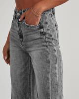 Jeans de Pierna Ancha para Mujer 2025 Pantalones Denim Gris con Estilo Vintage - details 7