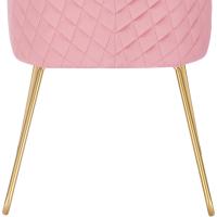 Silla de Comedor Nórdica Vintage Estructura de Metal Dorado con Cojines Rosa BH271rs-1 - details 6