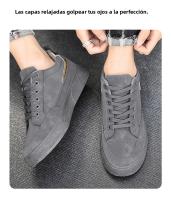 Nuevos zapatos de moda para hombre con suela gruesa resistente al desgaste, zapatos de plataforma suave, versátiles e informales. - details 18