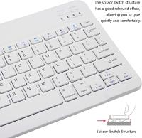 Miniteclado inalámbrico Portátil con Bluetooth, recargable para Apple, iPad, iPhone, Samsung, tableta, teléfono, iOS, Android, Windows - details 18