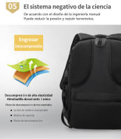 Mochila de gran capacidad para hombre, bolsa de viaje con compartimento para zapatos, capacidad expandible, con interfaz USB - details 7