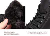 Zapatos de algodón para nieve impermeables antideslizantes, botas cortas de gran tamaño, botas gruesas de terciopelo - details 10