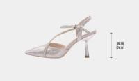 Tacones altos delgados con diamantes de imitación puntiagudos, zapatos de boda, zapatos de fiesta exquisitos y brillantes para mujer - details 5
