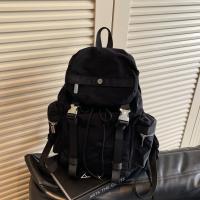 Mochila con cordón para exteriores de estilo coreano, mochila deportiva de nailon de viaje de Color sólido, bolso de hombro impermeable para senderismo de gran capacidad - details 18