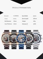 Reloj de Cuarzo de Lujo para Hombres CURREN 8391 Correa de Cuero Automático Moda Deportiva y Ocio - details 4