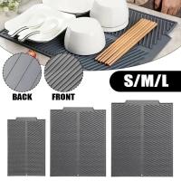 Alfombrilla de tabla de drenaje de silicona antideslizante, almohadilla de aislamiento térmico de mesa plegable, almohadilla de secado de platos resistente al calor, S/M/L - details 0