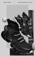 Zapatos de calcetín alto a la moda para hombre, zapatos deportivos informales antideslizantes para exteriores, zapatos transpirables para correr, calzado deportivo para caminar y trotar - details 2