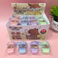 Sacapuntas Manual de Anime Capybara, sacapuntas de goma de borrar, cepillo de dibujos animados lindo, suministros de papelería escolar para estudiantes, Premio para niños, 4 unids/lote - details 3