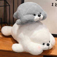 Almohada de sello Kawaii para niños y niñas, cojín de felpa de 30/40/60Cm, bonito Animal suave para acuario, morsa, León marino, regalo - details 13
