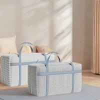Bolsa de almacenamiento de edredón de tela no tejida, bolsa de embalaje plegable de gran capacidad para mudanzas, ahorro de espacio con cremalleras y asas - details 5