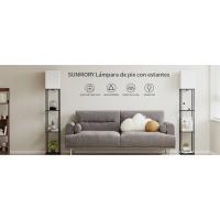 Lámpara de Pie, Temperatura de 3 Colores, Lámpara con Estantes con Bombilla LED, Lámpara de Salón, Dormitorio, Estudio y Oficina, Negro,Decoración Hogar Vintage - details 2
