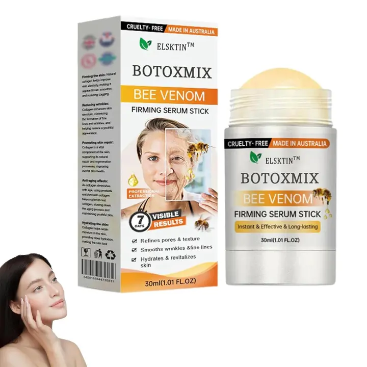 Elsktin Botox Bee Venom Serum Reafirmante Sreum Stick Eliminación de Arrugas Reafirmante Instantánea, Eficaz y Duradera - Péptidos de Colágeno - 1