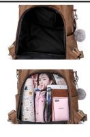 Mochila antirrobo de cuero vintage suave para mujer, mochila de trabajo de gran capacidad, bolso de hombro informal para mujer - details 17
