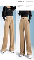 Pantalones Casuales de Pierna Ancha y Cintura Alta para Mujer Primavera-Verano 2025 - details 14