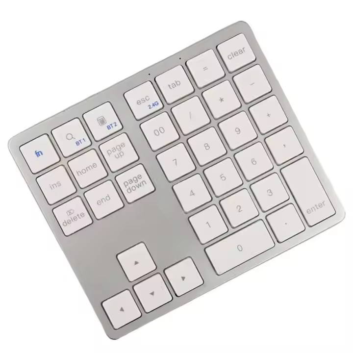 Teclado numérico inalámbrico + Bluetooth de 2,4 Ghz, teclado numérico K35, teclado numérico recargable USB C para teclado Digital IOS, Android y Windows - 1