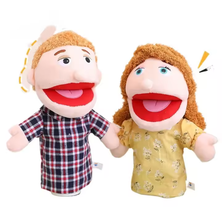 Puppets De Peluche Para Niños 28-33cm Muñecos De Dedos Y Mano Para Juegos De Rol Nocturnos Y Cuentos Propios Juguetes De Interacción Familiar Para Niños Y Niñas - 1