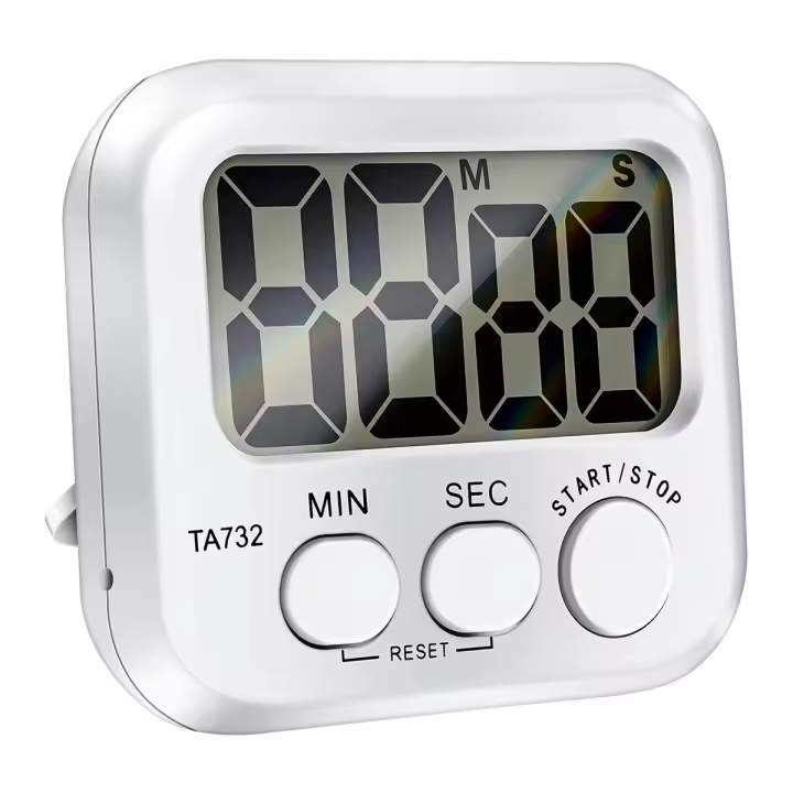 Temporizador Digital de cocina, pantalla grande de Fuente Grande, temporizador de cocción trasero magnético, alarma fuerte - 1