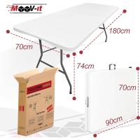 Mesa de Catering Plegable y Portátil 180 x 70 cm Ideal para 6 Personas y 150Kg - details 2