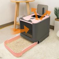 Caja de Arena para Gatos de Gran Capacidad Diseño Cerrado Desodorizado - details 9