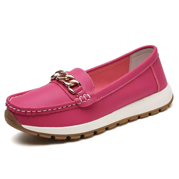 Mocasines para mujer, informales, cómodos, sin cordones, a la moda, zapatos náuticos clásicos - 1