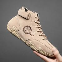Zapatillas de deporte para hombre, botas cortas de felpa para deportes de senderismo al aire libre, zapatos informales de fondo suave para hombre, zapatos cómodos de marca originales - details 12