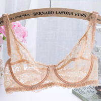 Women transparent lace underwire push up bra sexy underwear bras bralette lingerie intimates - details 11