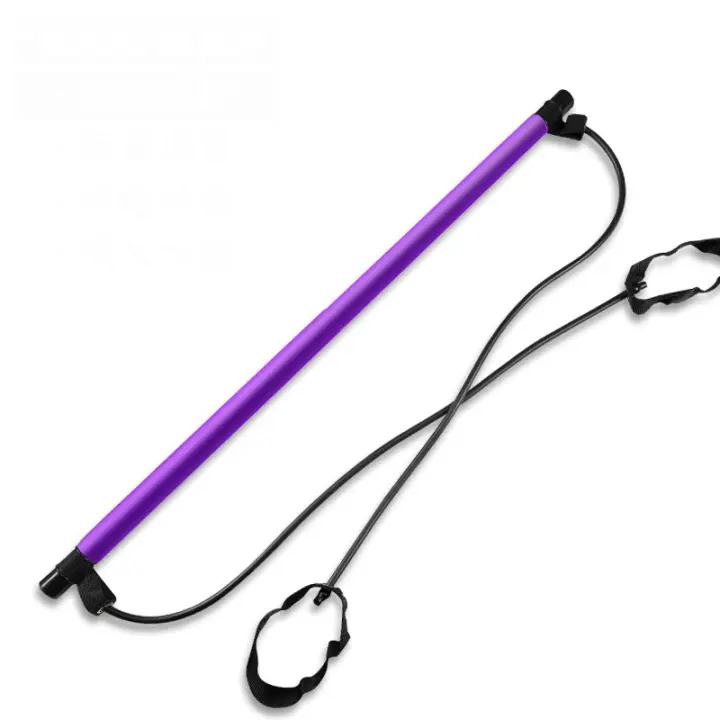 Barra portátil para Yoga y Pilates con banda de resistencia, gimnasio en casa, barra de tonificación muscular, estiramiento físico, deportes, ejercicio de entrenamiento corporal - 1
