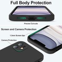 Funda de teléfono TPU de silicona negra a prueba de golpes para Iphone 11 12 13 14 15 Pro Max Mini X Xs XR 6 6S 7 8 Plus funda protectora de lente - details 2
