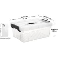 Caja de Almacenamiento de Plástico Transparente Segura y Duradera 90L*4 Diseño Apilable Resistente - details 27