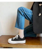 Pastel de queso nueva tendencia color coincidencia plataforma casual tablero zapatos versátil aumento de altura cabeza redonda zapatos blancos - details 23